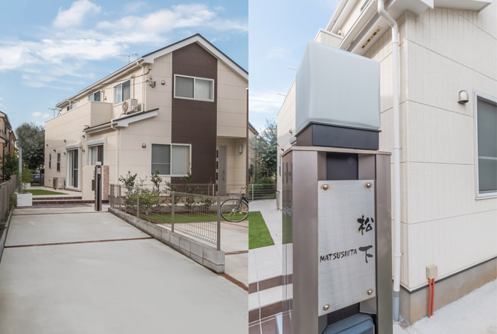 狭小地をうまく活かしたエクステリアで奥行き感を演出 松下様邸