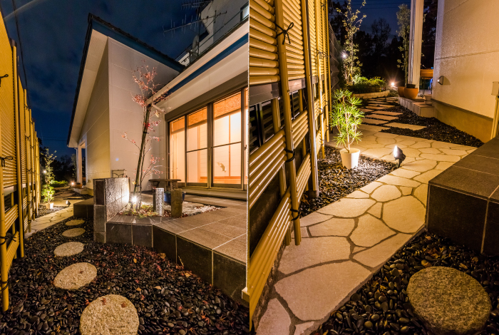天然石にこだわった和庭空間 石井様邸 癒樹工房 ゆうきこうぼう